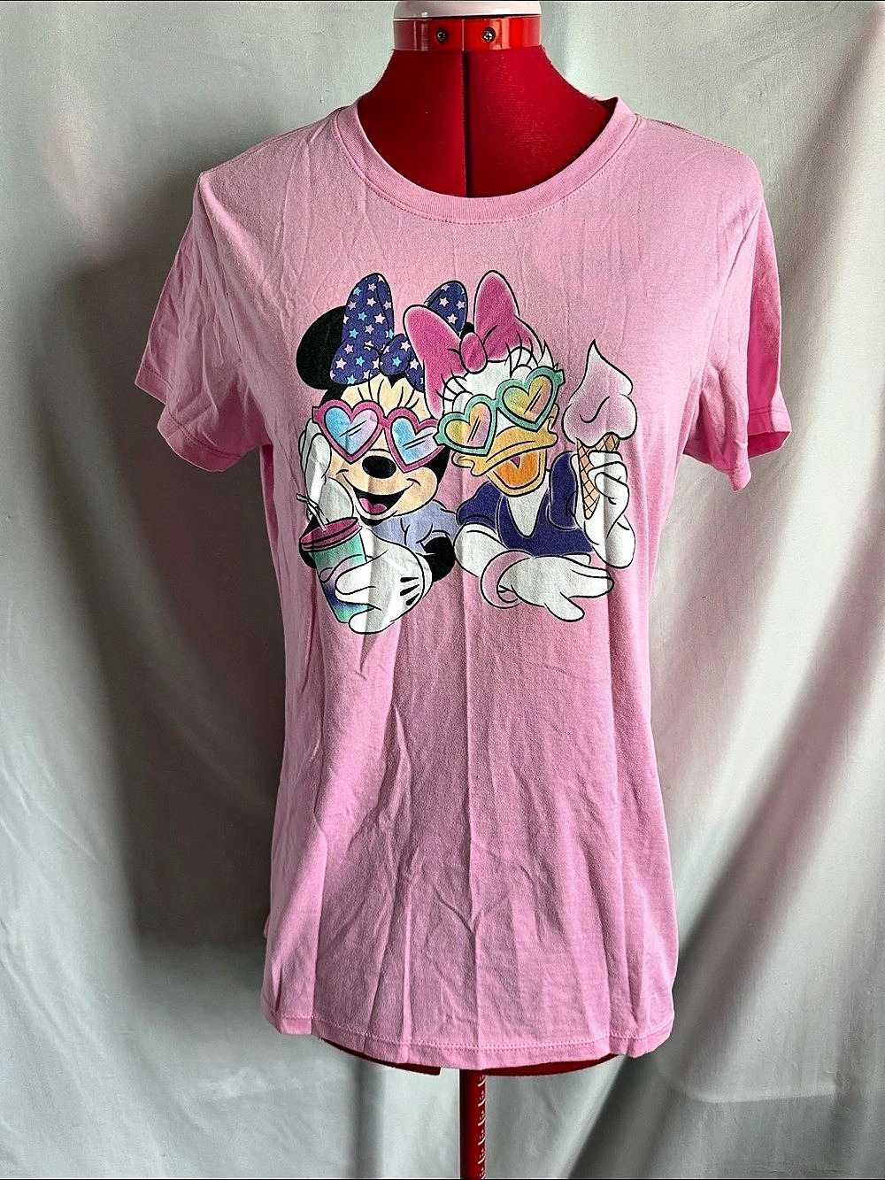 Port & Company Graphic Short Sleeve Tee in Pink Large